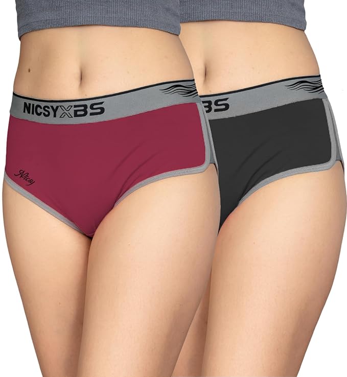 Nicsy New EDGE Design Panty for Women Pack of 2
